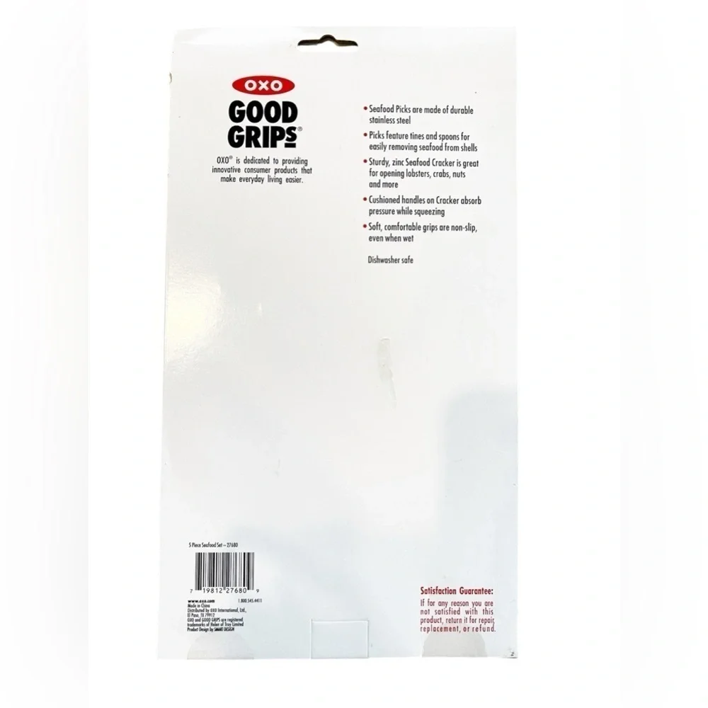 Oxo Good Grips 5 Piece Seafood Set Picks And Cracker NEW Crab Boil